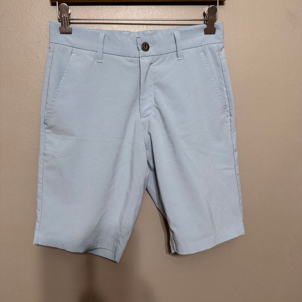 Primo men’s 9” inseam golf shorts light blue size 28